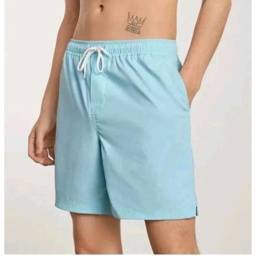 Men's Everlane The ReNew Swim Short Trunks Ice Blue Swimwear Size L NWT